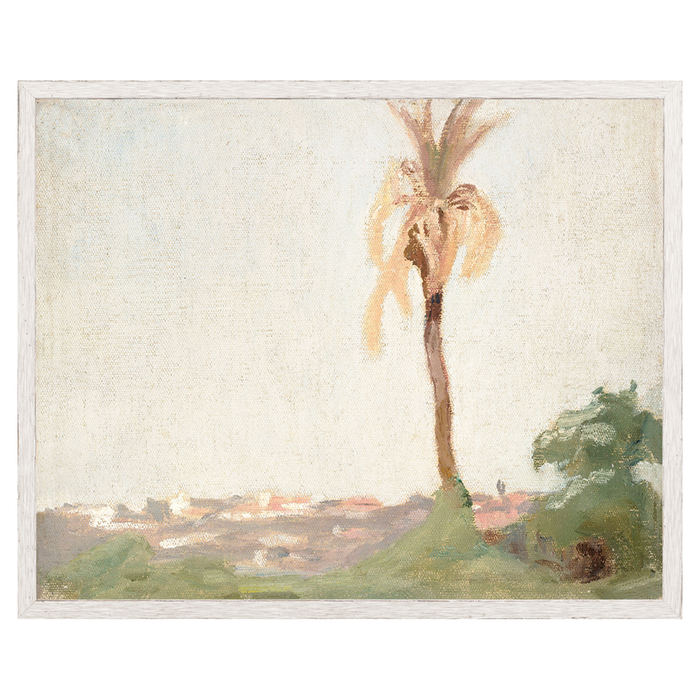 Raw Canvas Series: Pastel Palm I, 21" x 17"