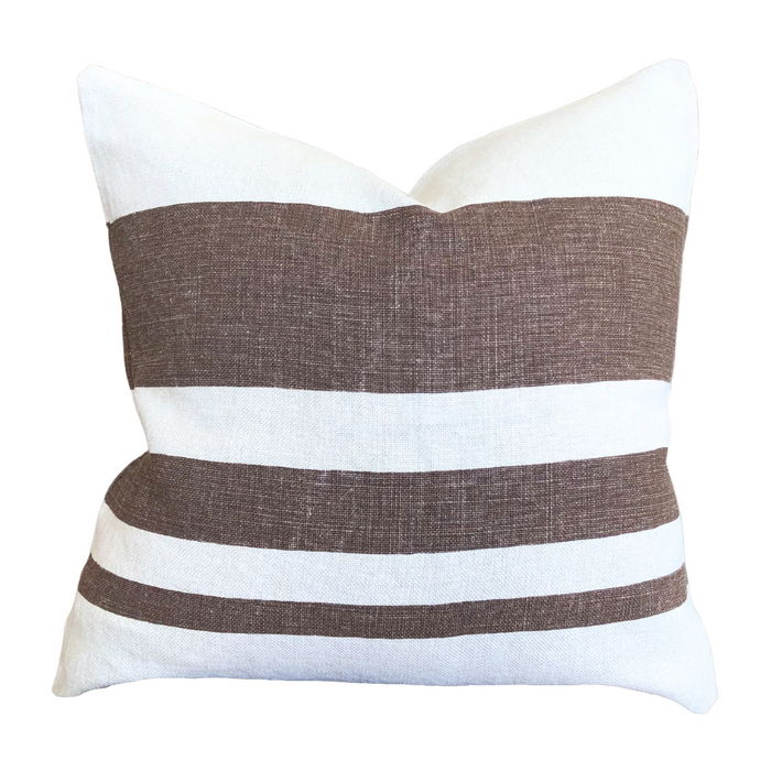 Sunset Stripe - Bark, 22" x 22"