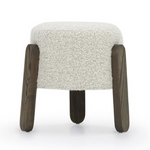 Lou Round Stool, Matalpaca Boucle - Crème