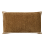Solid Bordered Lumbar Pillow Cover - Golden Oak, 12" x 21"