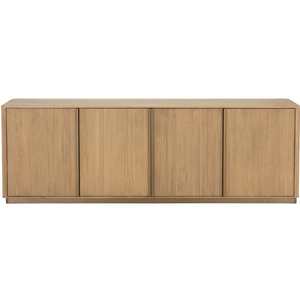 Kalla Media Console or Sideboard, Rustic Oak, 84"W x 19"D x 28.5"H