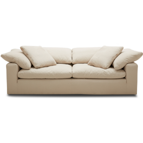 Casual Oversize Comfort Sofa, Effie Linen Performance Fabric,  95" W