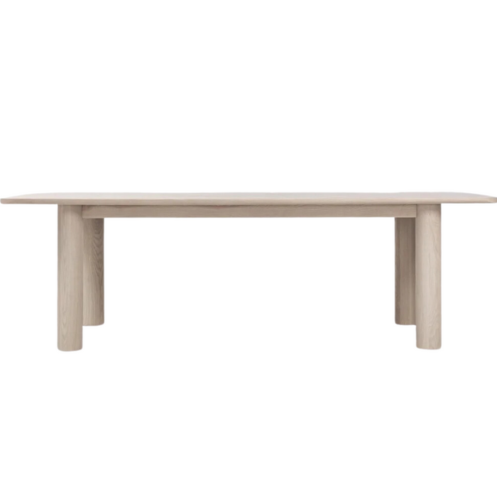 Arc 120" White Ash Dining Table , Nude