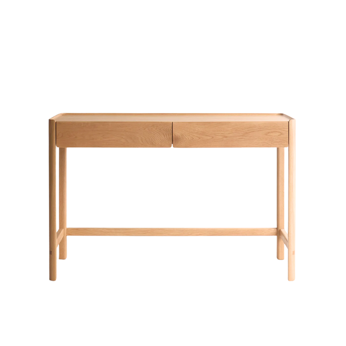 Nell Two Drawer Desk, Light Oak, 47.2"W x 17.7"D x 30.7"H