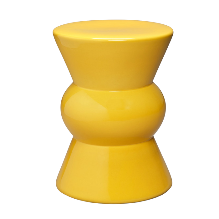 Teagan Outdoor Side Table, Lemon Ceramic