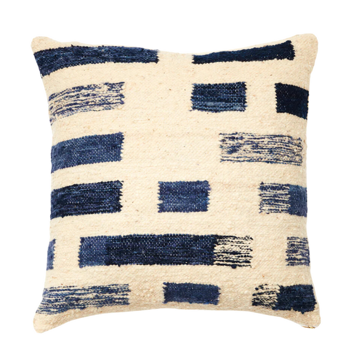 Shadow Pillow, Indigo, 20" x 20"