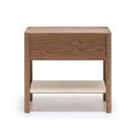 Tye Nightstand, Latte, Travertine, 23.6"W × 17.7"D × 21.7"H