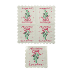 Scalloped Paper Napkins - Mistletoe Wishes