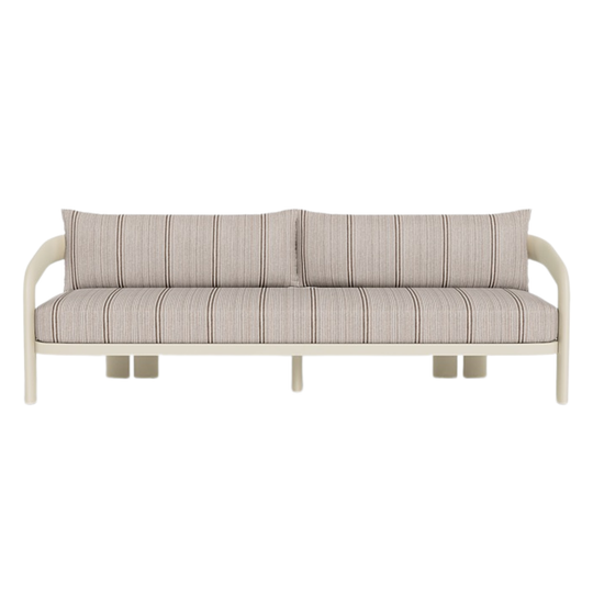 Chloe 3 Seater Sofa - Aluminum Bone / Bateau Cocoon, 96"W