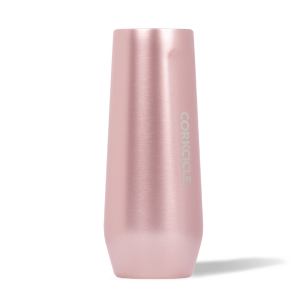 Stemless Flute - 7 oz Rose Metallic