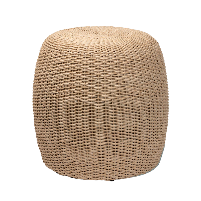 Elias stool - Natural Twisted Faux Wicker, 19" Dia