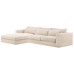Leone LAF Sectional, Topper Oatmeal Performance Fabric, 140.5"W