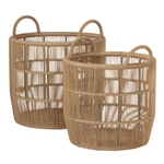 Alcoy Basket, Natural Twisted Faux Wicker, 2 Sizes