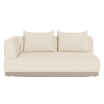 Amalfi 2 Seater, Left Arm - Aluminium Taupe/Riviera Sand, 65.6"W