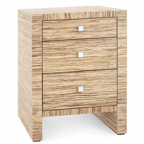 Morgan 3-Drawer Side Table, Natural