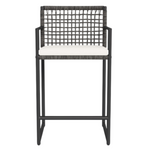 Loop Counter Stool, Aluminum Astroid/ Panama Blanco