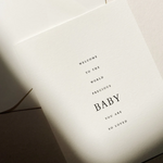 'Welcome to the World Baby' Greeting Card, Natural