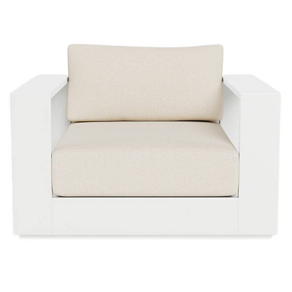 Hayman Lounge Chair, Aluminum White/ Siesta Ivory