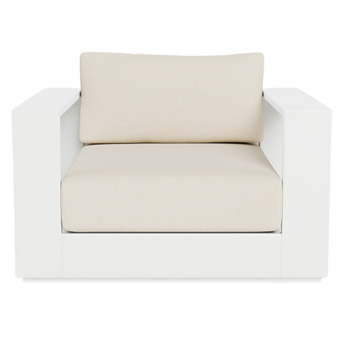 Hayman Lounge Chair, Aluminum White/ Siesta Ivory
