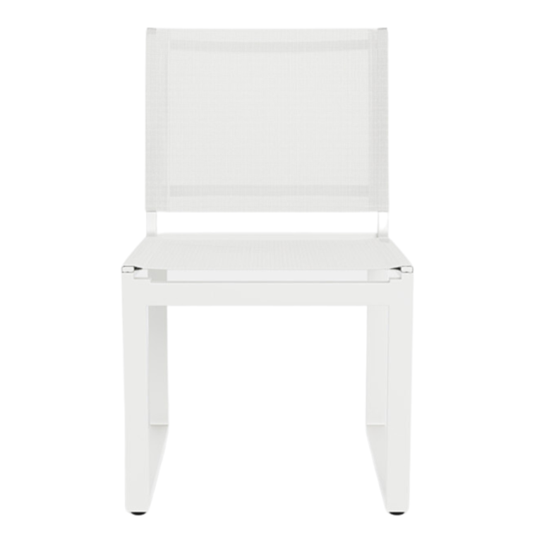 Hayman Armless Dining Chair, Aluminum White