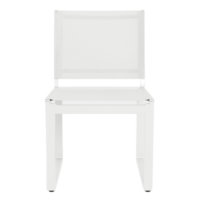 Hayman Armless Dining Chair, Aluminum White