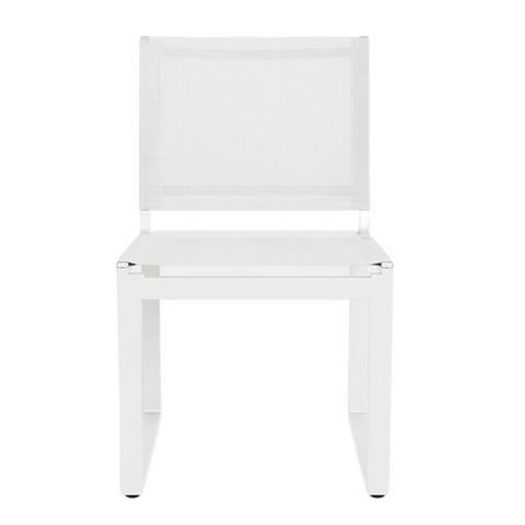 Hayman Armless Dining Chair, Aluminum White