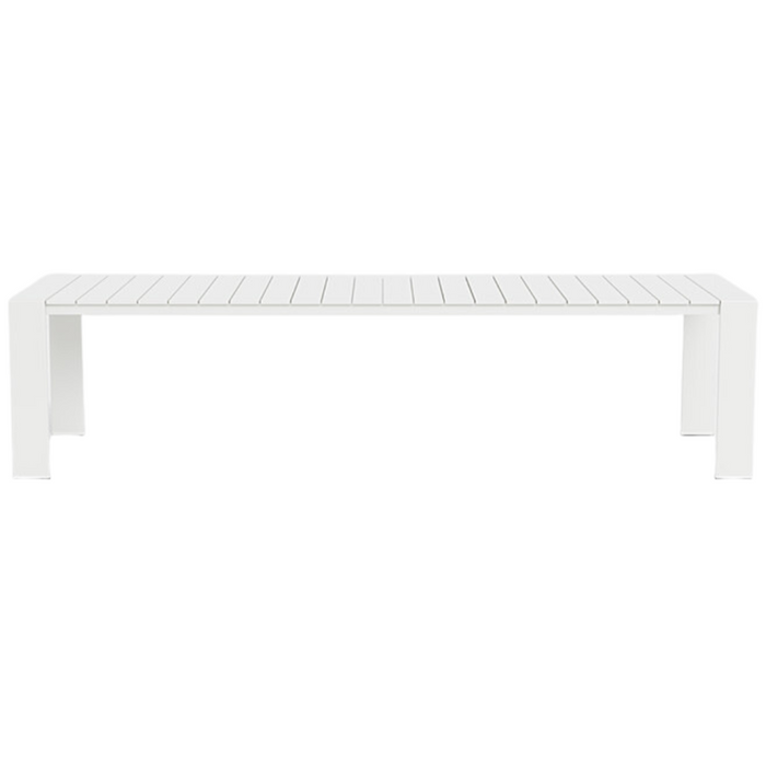 Hayman Dining Table 120" Aluminum White