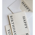 'Happy Birthday' Greeting Card, Creme