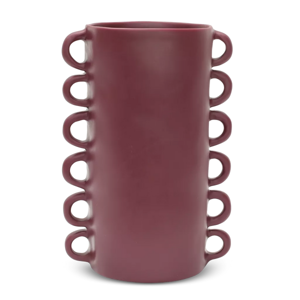 Loopy Large Vase, Oxblood