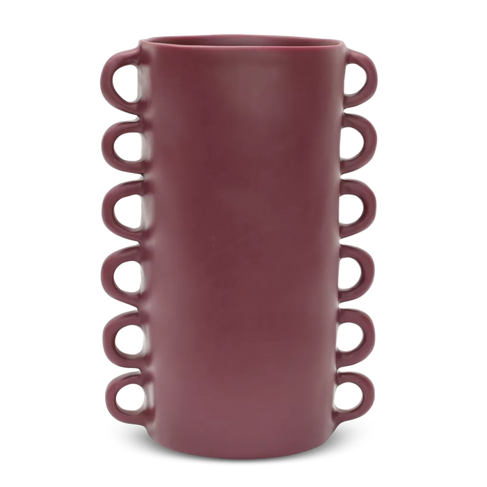 Loopy Large Vase, Oxblood