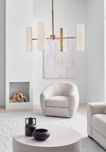 Capalino Large Chandelier - Satin Brass, 30"Dia