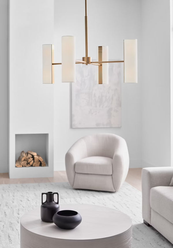 Capalino Large Chandelier - Satin Brass, 30"Dia