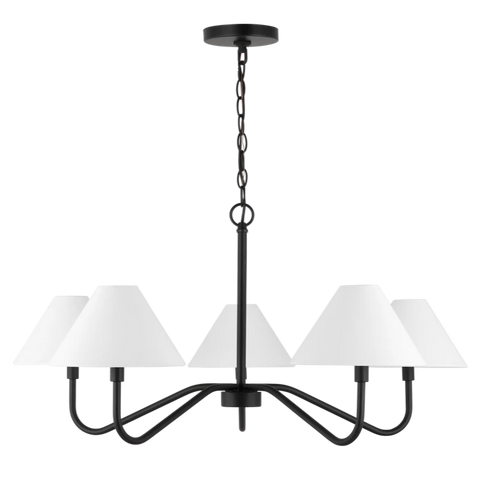 Eldon Large Chandelier, Midnight Black