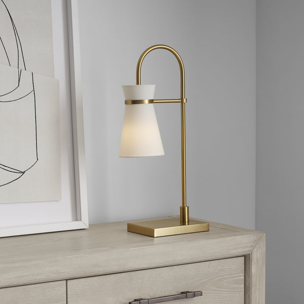 Binx Medium Task Table Lamp, Satin Brass