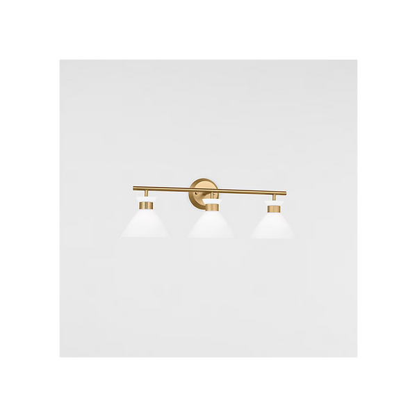 Belcarra 3-Light Bath Sconce, Satin Brass, 27"W