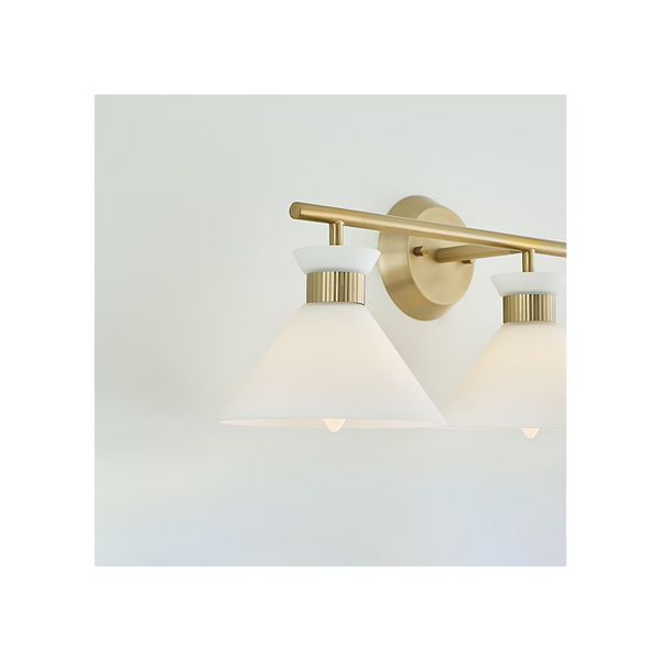 Belcarra 3-Light Bath Sconce, Satin Brass, 27"W