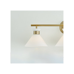 Belcarra 3-Light Bath Sconce, Satin Brass, 27"W