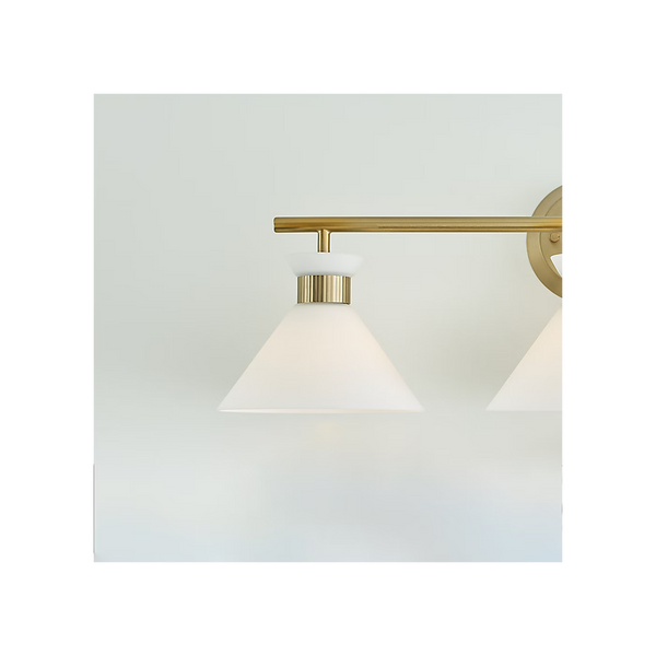 Belcarra 3-Light Bath Sconce, Satin Brass, 27"W