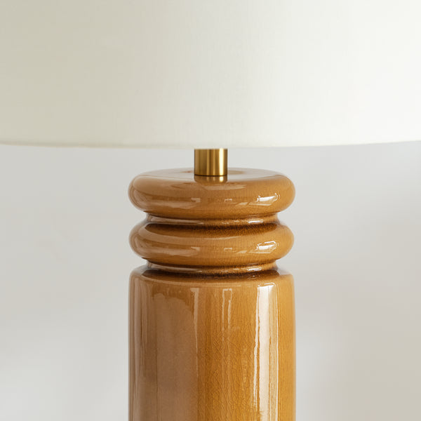 Feikudo Medium Table Lamp, Cracked Honey, 25.9"H