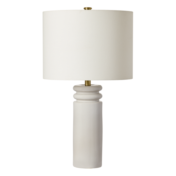 Feikudo Medium Table Lamp, Glossy White, 25.9"H