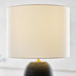 Fanny Slim Table Lamp, Rough Black Ceramic