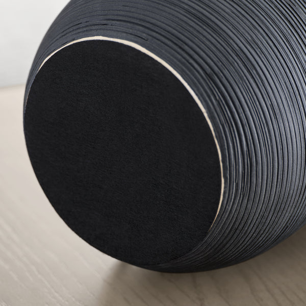 Fanny Slim Table Lamp, Rough Black Ceramic