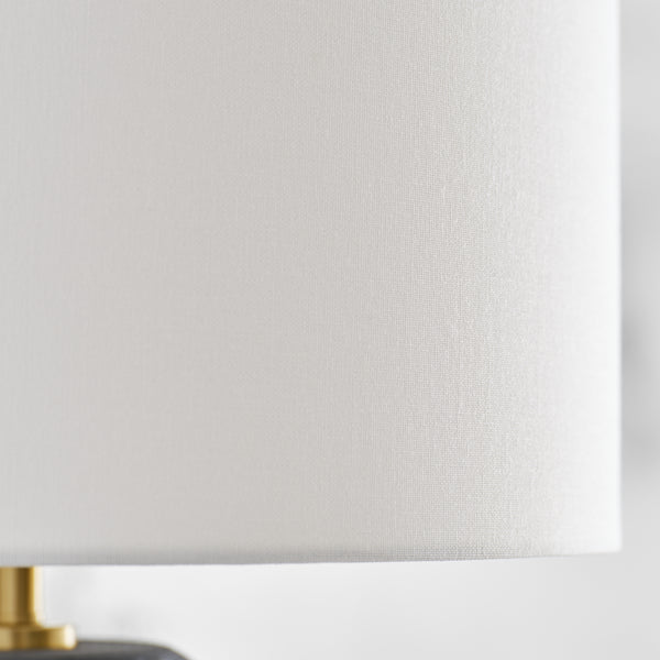 Fanny Slim Table Lamp, Rough Black Ceramic