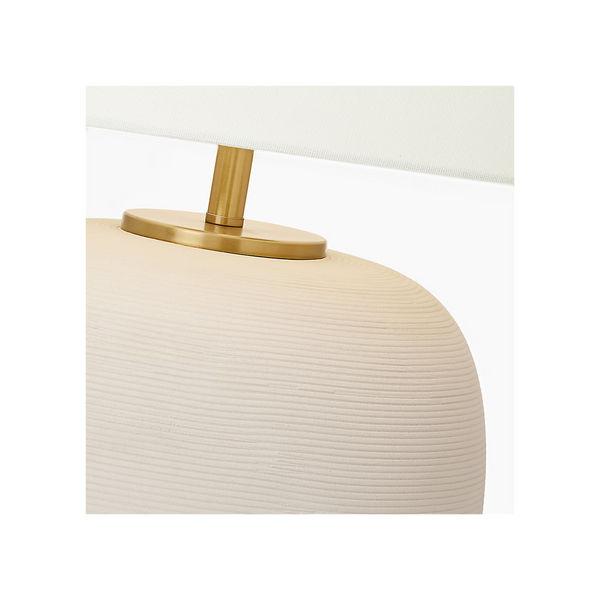 Fanny Wide Table Lamp, Matte Concrete, 22.6"