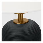 Fanny Small Table Lamp, Rough Black Ceramic
