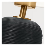 Fanny Small Table Lamp, Rough Black Ceramic