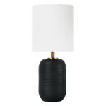 Fanny Small Table Lamp, Rough Black Ceramic