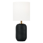 Fanny Small Table Lamp, Rough Black Ceramic