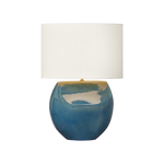 Pente Table Lamp - Deep Ocean Crackle, 27"H