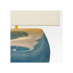 Pente Table Lamp - Deep Ocean Crackle, 27"H